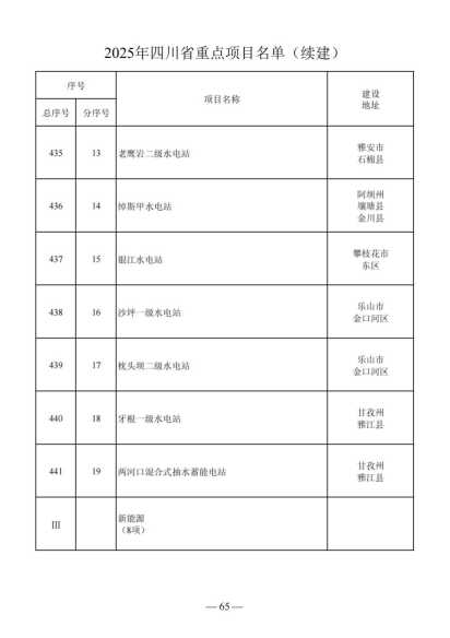 四川省人民政府关于做好2025年四川省重点项目工作的通知（川府发〔2025〕3号）20250115